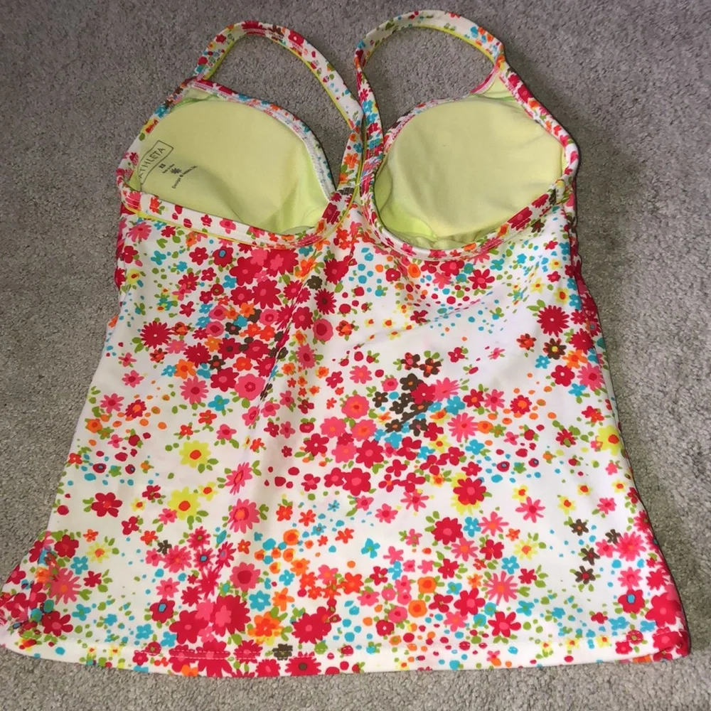 Athleta Tankini Top Swimwear XS Floral‎ Multi Colored